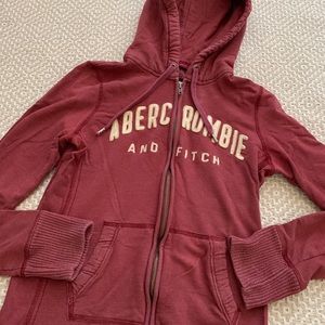 Abercrombie & Fitch vintage logo zip hoodie, Sz. L